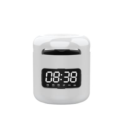 China Clock Factory Price BT Super Bass Alarm Clock Speakers Dual Mini Multifunction BT Smart Speakers for sale