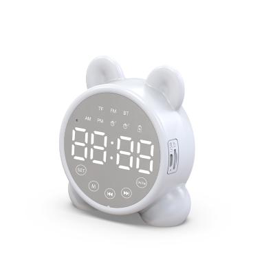 China Clock good selling mini BT speaker BT Mini Speaker Mirror Large Screen BT speaker small TF card playback for sale