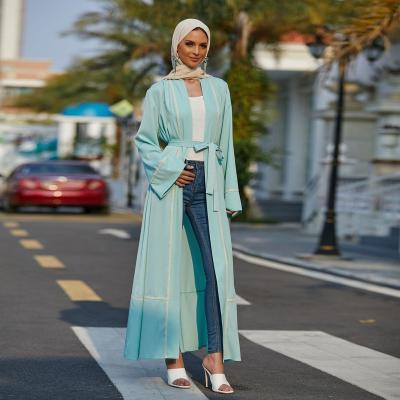 China Latest Hijab Fashion Dress 2021 Long Sleeve Abaya Designs Muslim Islamic Robe Muslim Clothing Refine Premium Elegant Abaya for sale