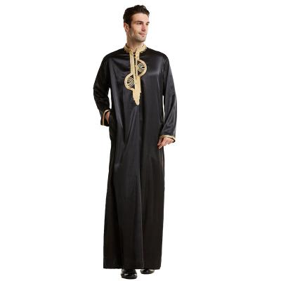 China Middle East Abaya Dress Men Jubba Thobe Solid Islamic Arab Muslim Muslim Clothing Long Sleeve Arabic Traditional Long Sleeve Dresses for sale