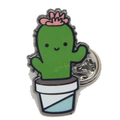 China Cute Europe OEM Enamel High Quality Metal Cactus Pin Badge for sale