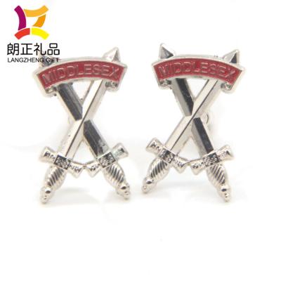 China Europe 2018 Custom Made Cufflink Fashion Metal Nickel Plated Men Cufflinks for sale