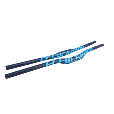 China Horizontal Blue 3K Light Carbon Fiber Handlebar Mountain Bike Handlebars FCFB Mountain Bikes Straight Handlebar for sale