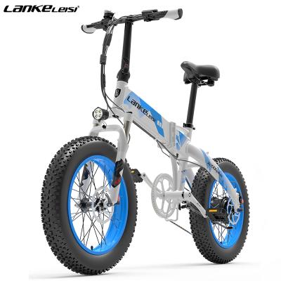 China LANKELEISI X2000PLUS Aluminum Alloy 20 Inch Folding Electric Bike 500W 48V 10.4AH Lithium Battery, Aluminum Alloy Frame, Disc Brake for sale