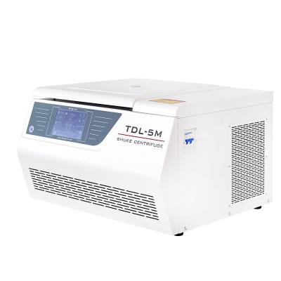 China TDL-5M refrigerated benchtop low speed large volume LCD display swing out rotor lab centrifuge 4*750ml for sale