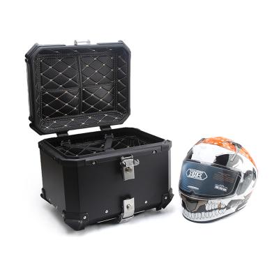 China Welcomed Equipped Aluminum Alloy High Motor Bike Luggage Storage Helmet Waterproof 45L Motorcycle Tail Box for sale