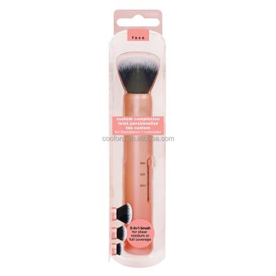 China Angular Blush 2023 hot sale good price pink real mini techniques retractable makeup powder brush set mini retractable small travel size for sale