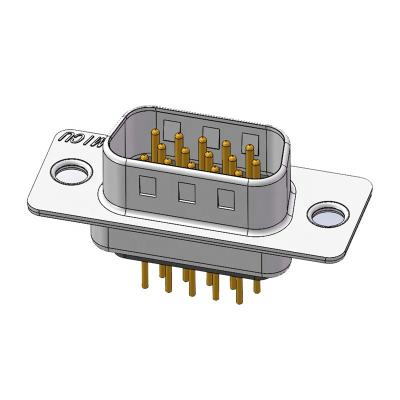 China audio & Video D-Sub 3 Row High Density Monitor Pin Connectors Dip Straight Male VGA 15 dB Port Connectors for sale