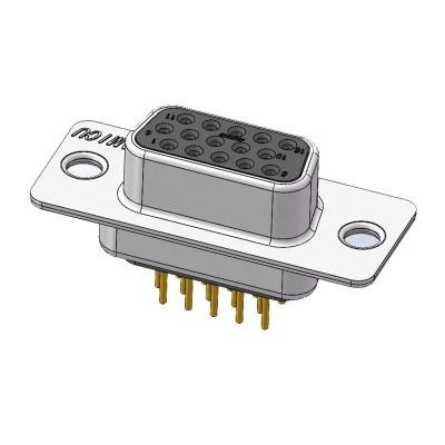 China audio & Video Serial VGA Connector Dip Straight For PCB Termination db15 d Female 15 Pin Type Connector for sale