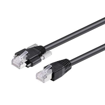 China Gigabit Ethernet RJ45 Cable Industrial Machinery Mink With Horizontal Thumbscrews For Keyence JAI SIEMENS ADAMICU-MVGIGE-1 for sale