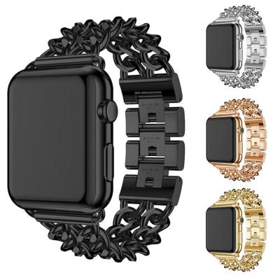 China Custom Fanshion Designer Metal Band Smart Watch Band Strap For Apple Watch Series 4 5 6 for sale