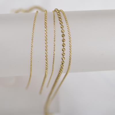 China Raw Good Quality Classic Wholesale Brass Ball Chain DC Diamond Cut for sale