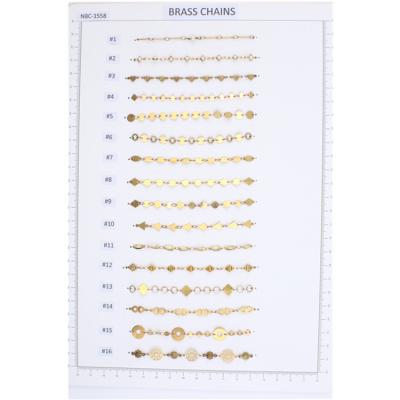 China Wholesale High Quality Handmade Fashion Brass Chain Classic With Various Geometric Shapes for sale