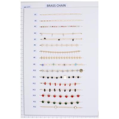 China Classic Handmade Brass Chain Raw Fashion Beaded Chain for sale