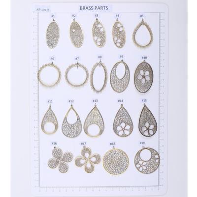 China Classic Brass Lace Pendants For Jewelry Components for sale