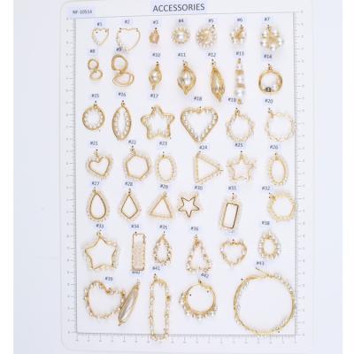 China FASHIONABLE wholesale pendants and charms for necklace, earring, durable gold plating brass plus glass beads/plastic beads fine jewelry for sale