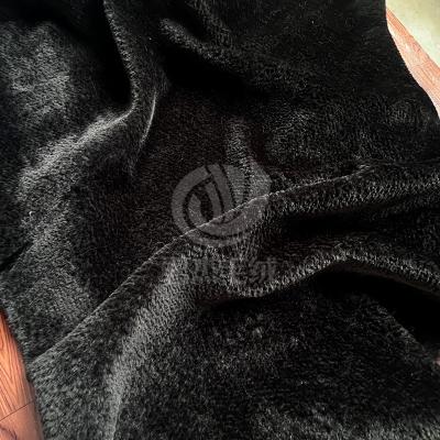 China Junjie auto upholstery high quality polyester fabric plush artificial fur plush coat winter clothing wool-like fabric for sale