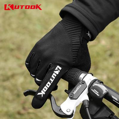 China KUTOOK Mens Fitness Skid Gloves Anti Breathable Thicken Plam Protective Touch Screen MTB Motorcycle Cycling Gloves KF401 for sale