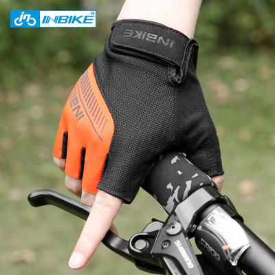 China Cycling Gloves BH008 Wrist Hook and Loop INBIKE Wrist Loop Sports Fitness Gloves Half Finger MTB Bicycle Road Adjustable Shockproof for sale