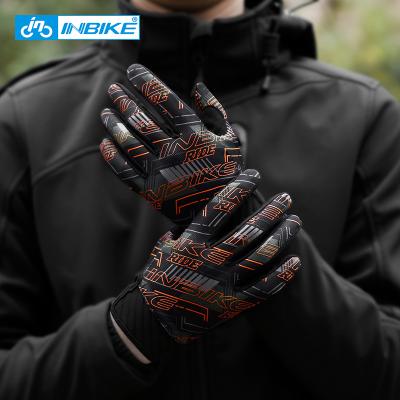 China INBIKE Mens Womens Sports Cycling Gloves Shockproof Breathable Full Finger Thickened Palm Protection Cycling Gloves BC120 for sale