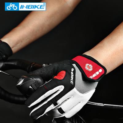 China INBIKE Men's Outdoor Sports Full Finger Shockproof Ski Racing MTB Cycling Climbing Cycling Gloves IF239 for sale