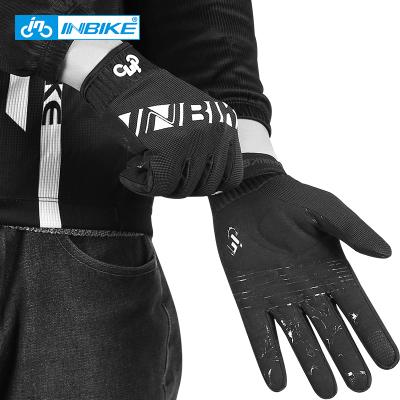 China INBIKE Glove Men Winter Touch Screen Shockproof Shockproof Reflective Gym Gloves MTB Cycling Cycling Gloves IM19806 for sale