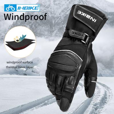 China Winter Men's Full Finger INBIKE Thermal Windproof Sport Cycling MTB Bike Waterproof Motorcycle Gloves CW861 for sale