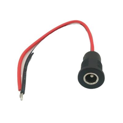 China 5521 5525 industrial dc jack wire dc022D power plug outlet with cable for sale