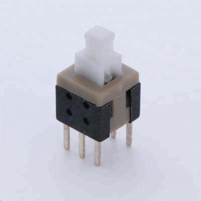 China 8.5*8.5mm Copper 6 Pin Vertical Push Button Switch for sale