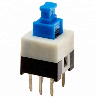 China 6 Pin DPDT 7mmx7mm Self-locking Power Copper Micro Push Button Switches for sale