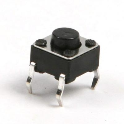 China TS-064 4.5-13.5mm Cylinder Black Button 2 Pin Push Button 12x12 DC 12v Tact Switch 6*6 for sale