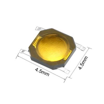 China Stainless Steel 4.5 x 4.5 x 0.55mm 4 Pins Momentary Tactile Push Button SMD SMT Tact Switch for sale