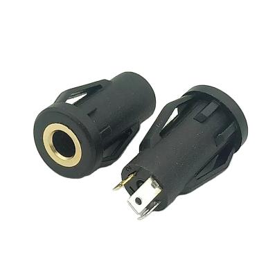 China audio & Video 3.5mm Gold Plated Mono Snap-in Panel Mount Audio Phone Jack for sale