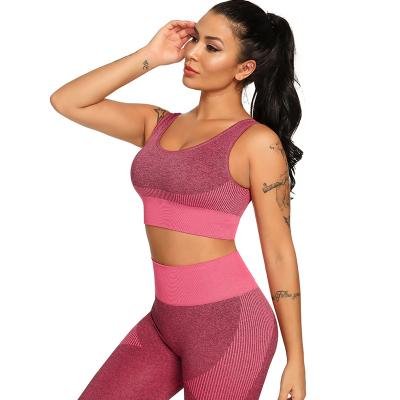 China Breathable Workout Yoga Clothes Sporty 2 Piece Fitness Set Seamless Yoga Suit M Wear Women Active Yoga Wear Set for sale