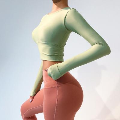 China Breathable Sports Gym Yoga T-shirt Seamless Yoga Wear Sport Sports Fitness Yoga Leggings 2021 Spring And Summer for sale