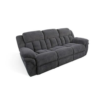 China Plush 123 Extendable Wholesale Seat Low Price Manual Recliner Sofa for sale