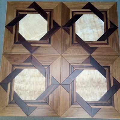 China Traditional Marble Inlay Mosaic Engineered Wood Parquet for sale