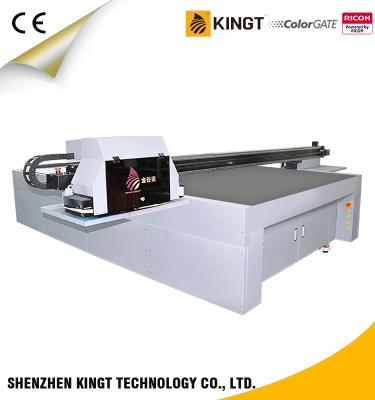 China Apply for all materials flatbed printing valid Kingt with German ricoh g5 printhead RIP KGT-LE2030 UV colorGATE printer price for sale