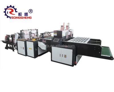 China High speed Full Automatic t-shirt bag cloth bag making machine (SS--GS-350X2) en venta