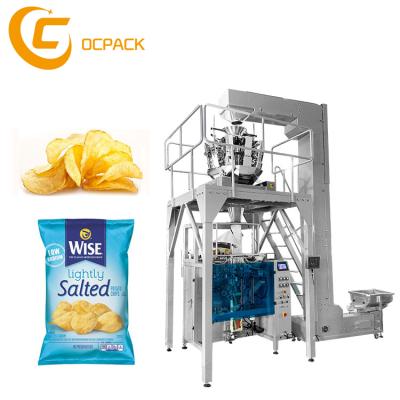 China CLOTHING In Stock Weighing Systems Potato Chips Packing Machine With Nitrogen for sale