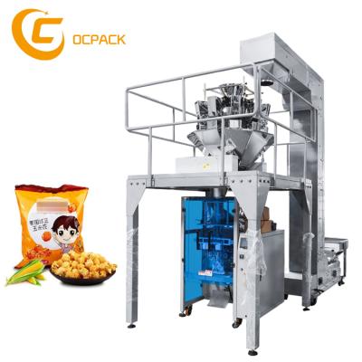 China Fully Automatic High Accuracy Pocket Popcorn Pouch Snacks Clothing Packaging Machine Price for sale