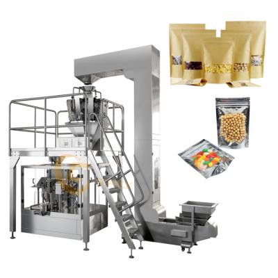 China Fully Automatic Food Bag Package Machine Given Sunflower Seeds Pistachios Cashew Almond Packaging Machine Price for sale