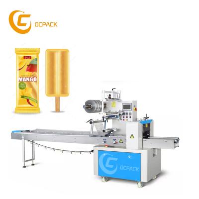 China CLOTHING Automatic Flowing Lollipop Popsicle Ice Cream Packing Machine for sale