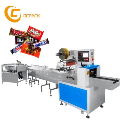 China Food candy and lollipop pillow high speed packing machine for hard candy bar cotton candy simple packaging machine for sale