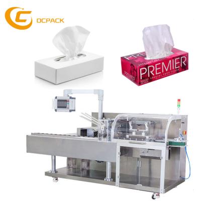 China Food In Stock Automatic Facial Tissue Box Packing Machine for sale