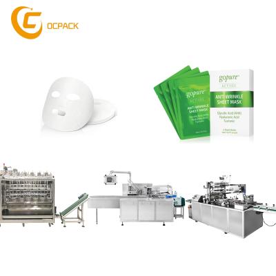 China Food Masks Cosmetic Sheet Machine Box Packing Machine Cellophane Folding Wrapping Machine for sale