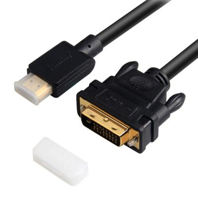 China Gold Plated DVI 24+1 male 4 pins monitor COMPUTER hdmi connectors HDMI A male to dual to dvi cable for sale