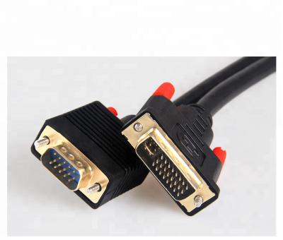 China Gold Plated Monitor 1080p Dvi 24+1 Dvi-d Male To Male Active VGA Video Adapter Converter Audio Cable For Computer HDTV for sale