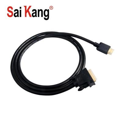 China SaiKang 144hz Radio Shack Gold Connector Supplement Converter Adapter Computer Audio 4 Pins Monitor 0.5m Hdmi Dual to dvi Cable for sale