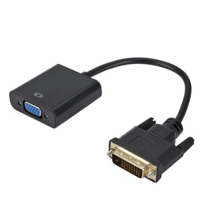 China Signal Transmission Full Hd 1080p Dvi To VGA Adapter Dvi-d 24+1 25 Pin Male To 15 Pin Female PC Computer Monitor HDTV Monitor Display Cable Converter For for sale